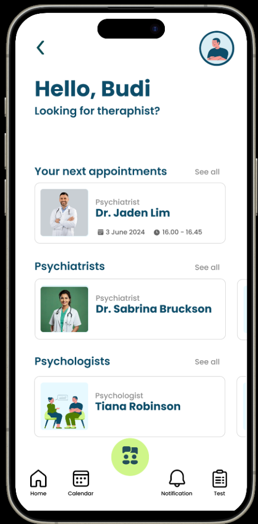 Serene Soul Specialist Discovery and Appointment Management Screen